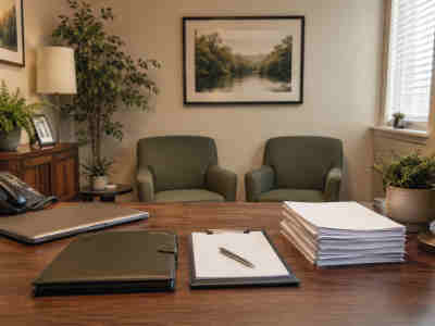 Court Action and Legal Fee Schedule Court action and therapist letter fee consultation materials in a private counseling office